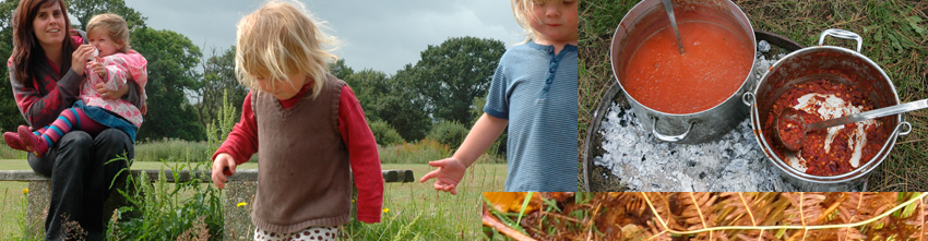 a woodland parent and child group